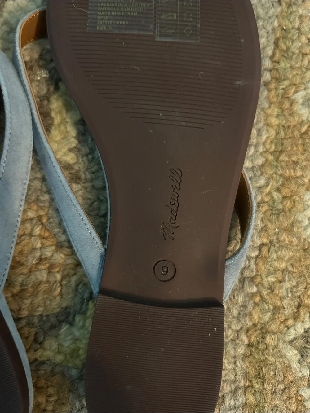 Madewell Iggy Light Blue Suede Thong Sandals